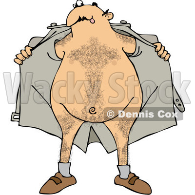 Clipart Flasher Man From Behind.