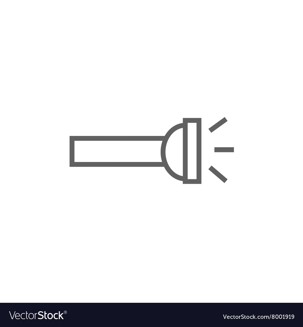 Flashlight line icon.