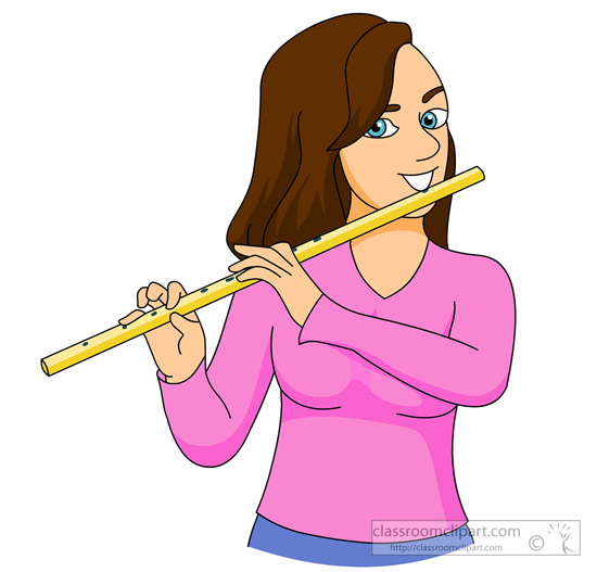 Cartoon flute clipart.