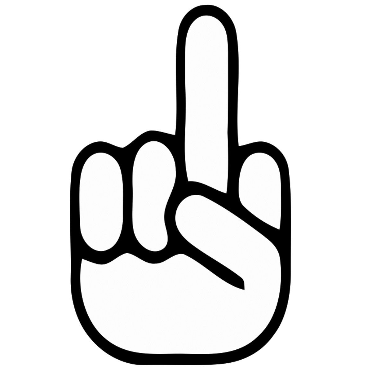 Flipping off clipart.