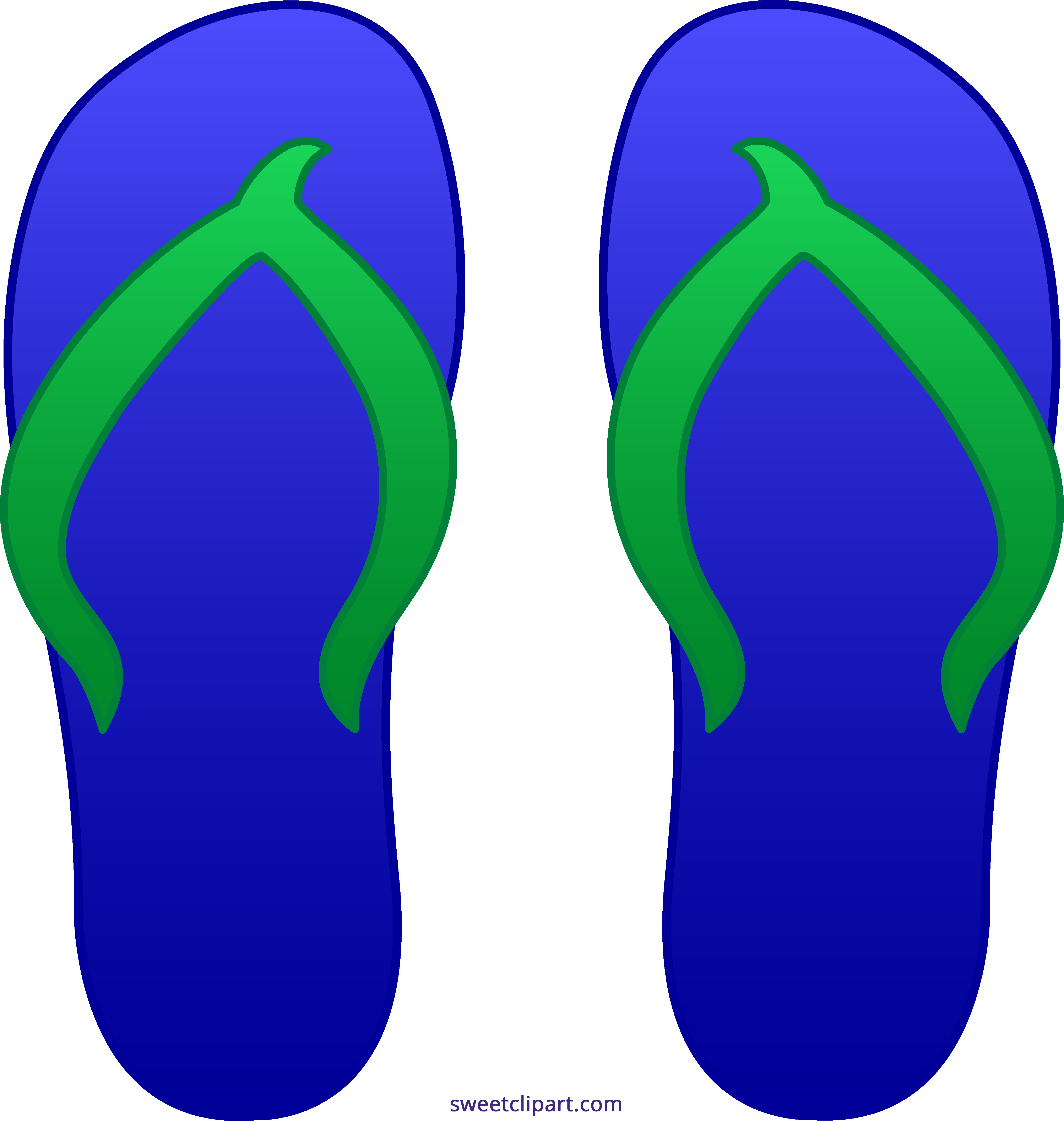 Blue Flip Flops Clipart.