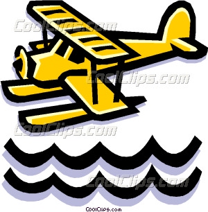 Float plane Vector Clip art.