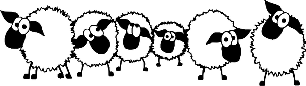 Flock Of Sheep Clipart.