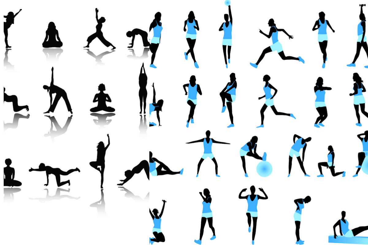 Fitness Physical Exercise Clipart.