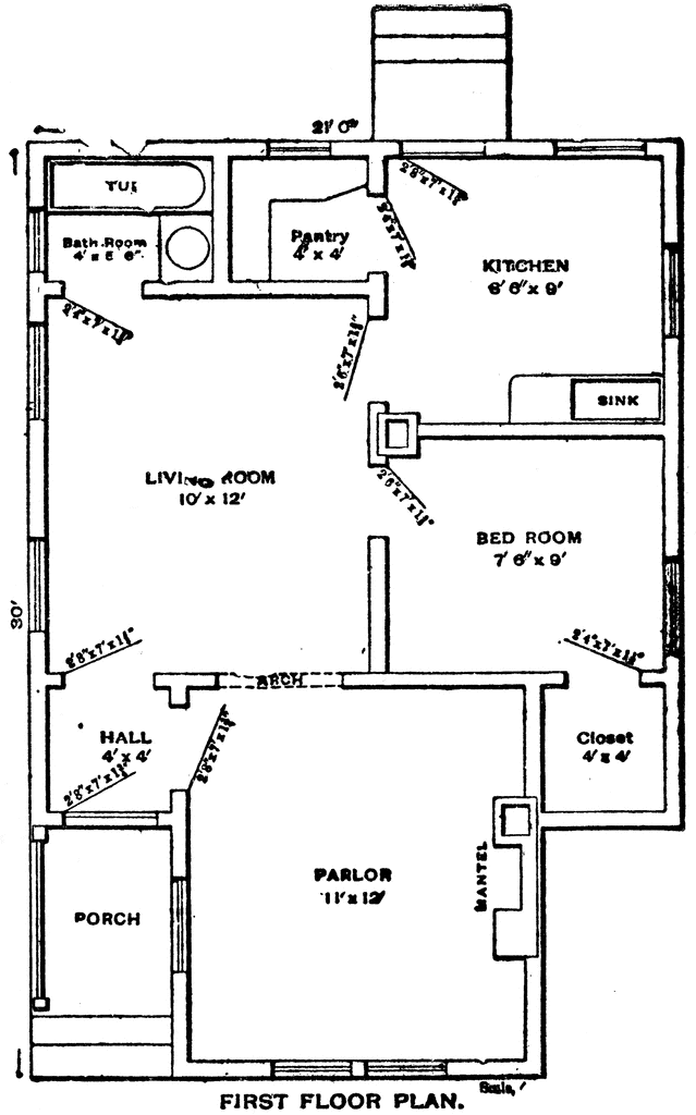 House Floor Plan Clipart.