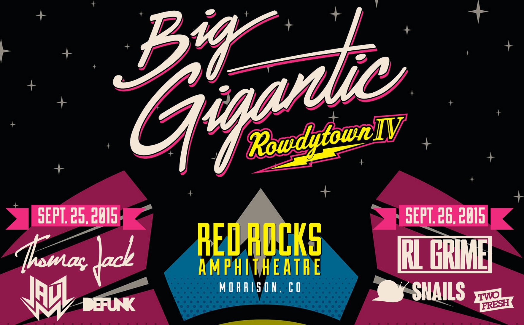 Big Gigantic Announces Rowdytown IV at Red Rocks Amphitheatre.