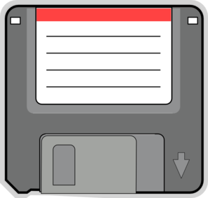 Floppy disk clip art.