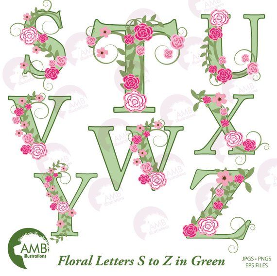 floral alphabet clipart 10 free Cliparts | Download images on ...