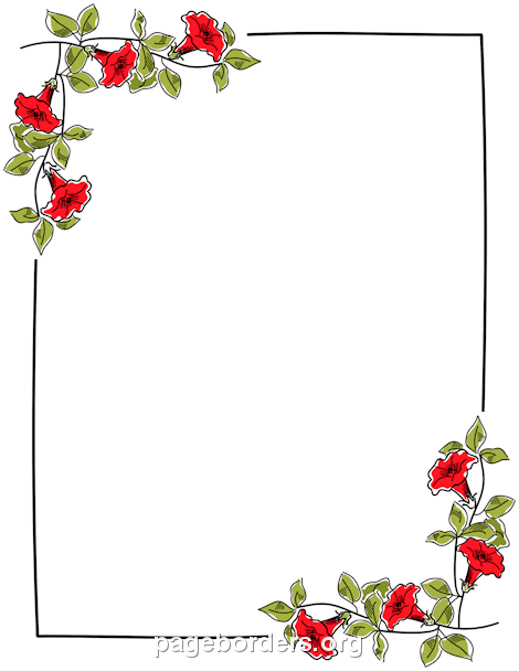 Free flower borders for word document - Clipground