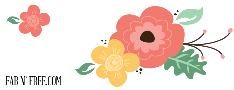 Free Vintage Flower Clip Art + a preview.