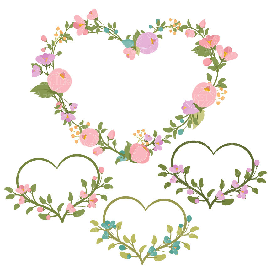 floral heart wreath clipart 10 free Cliparts | Download images on