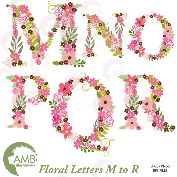 floral letters clipart 10 free Cliparts | Download images on Clipground ...