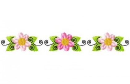 Flower Border Line Clipart.