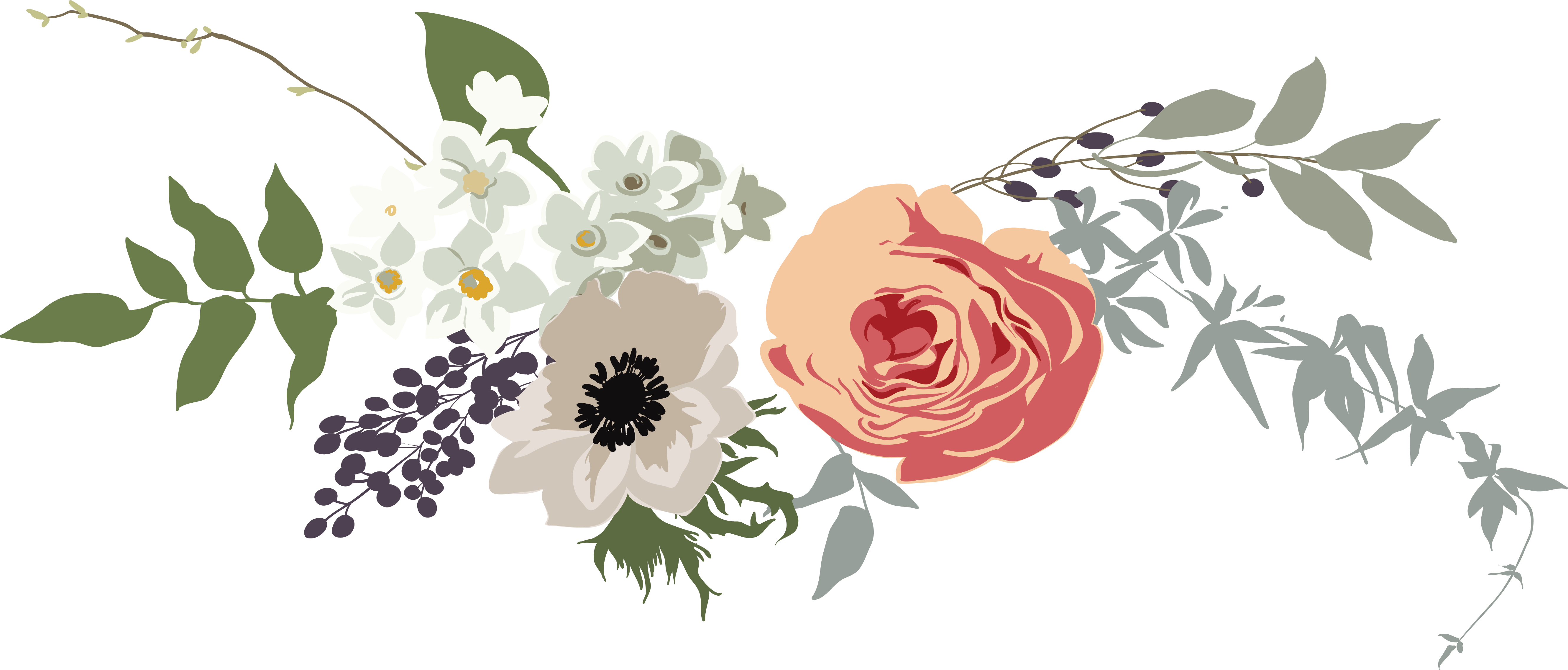 Fine flower banner box png download.