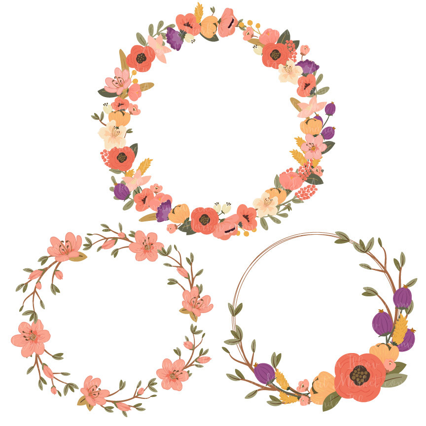 Floral wreath clipart 20 free Cliparts | Download images on Clipground 2024