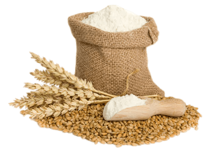 Bag Of Wheat Flour and Spikes transparent PNG.