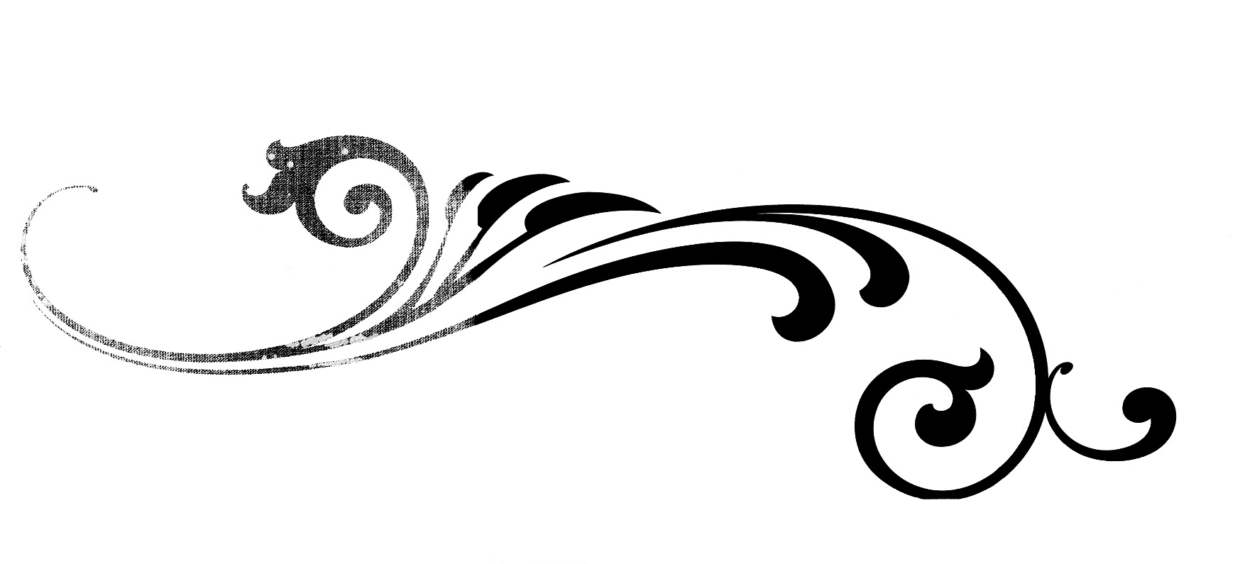 Flourish Line Clipart.