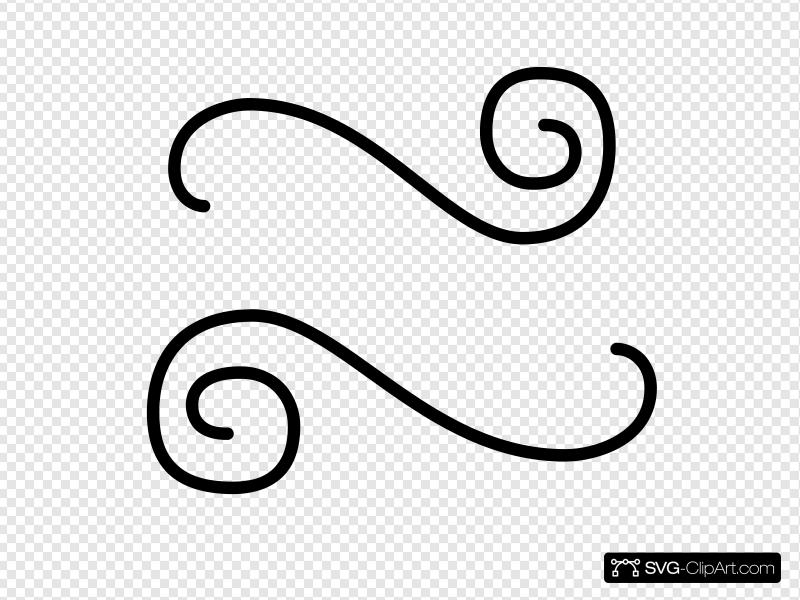 Black Double Scroll Flourish Clip art, Icon and SVG.