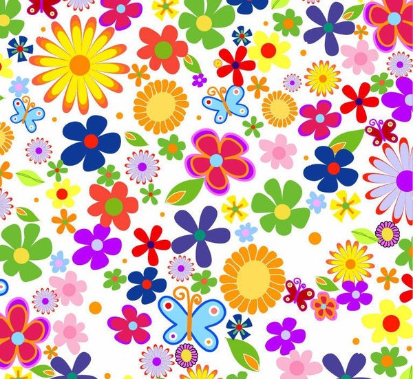Clipart Flowers Background.