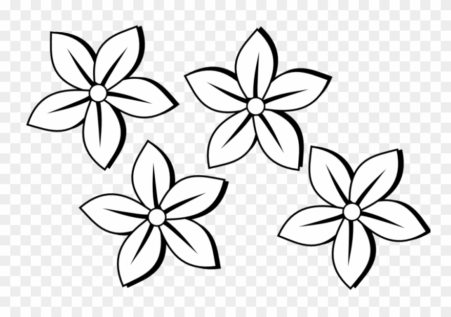 Coloring Pages Flower Drawing Clipart Clip Art Of Flowers.