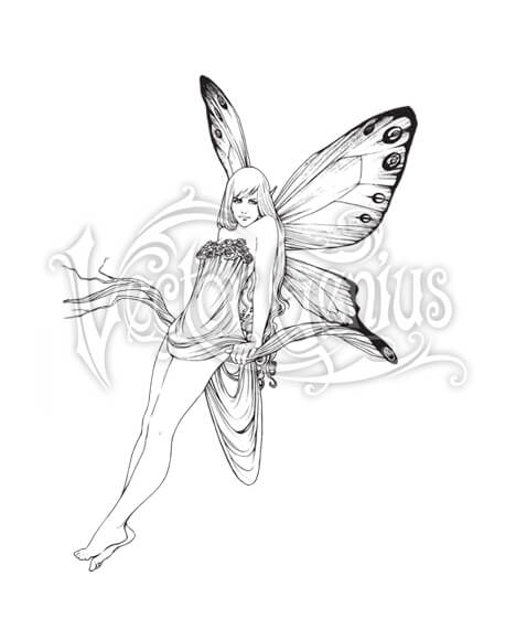 Butterfly Flower Fairy Fantasy Clipart.