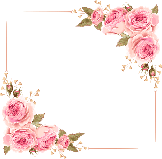 HD Flower Border Clipart Frame Png Free.