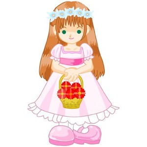 Showing post & media for Cartoon flower girl clip art.