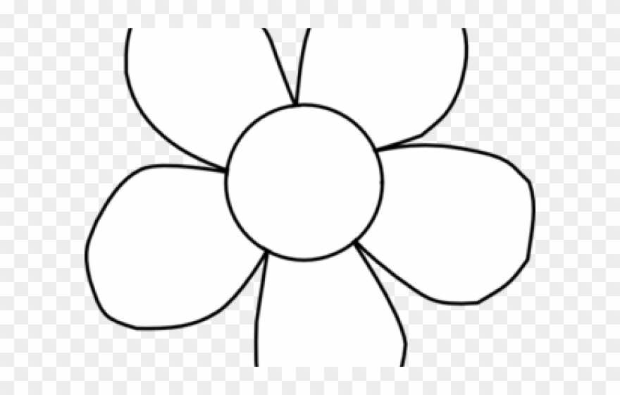 Flower Outline Clipart.