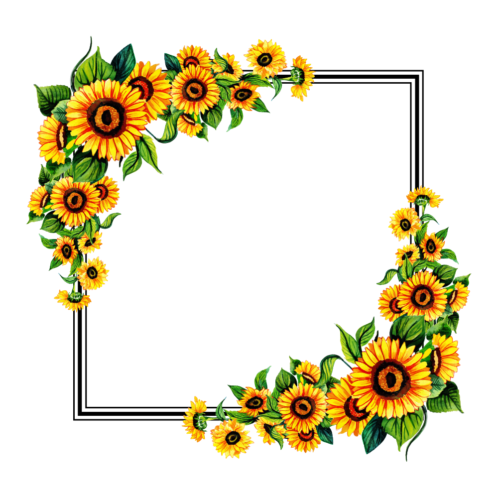 Free PNG Floral Frame.