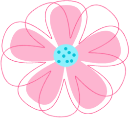 Pink Flower Border Clip Art.