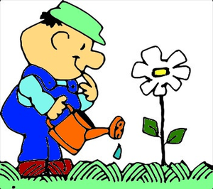 Planting Flowers Clipart.