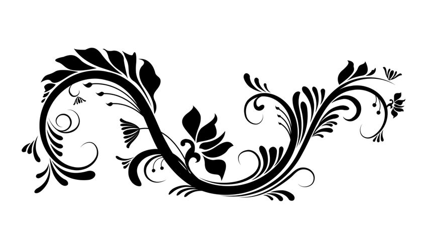 Flower Swirl Clip Art.