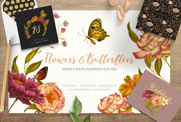 Flowers & Butterflies.
