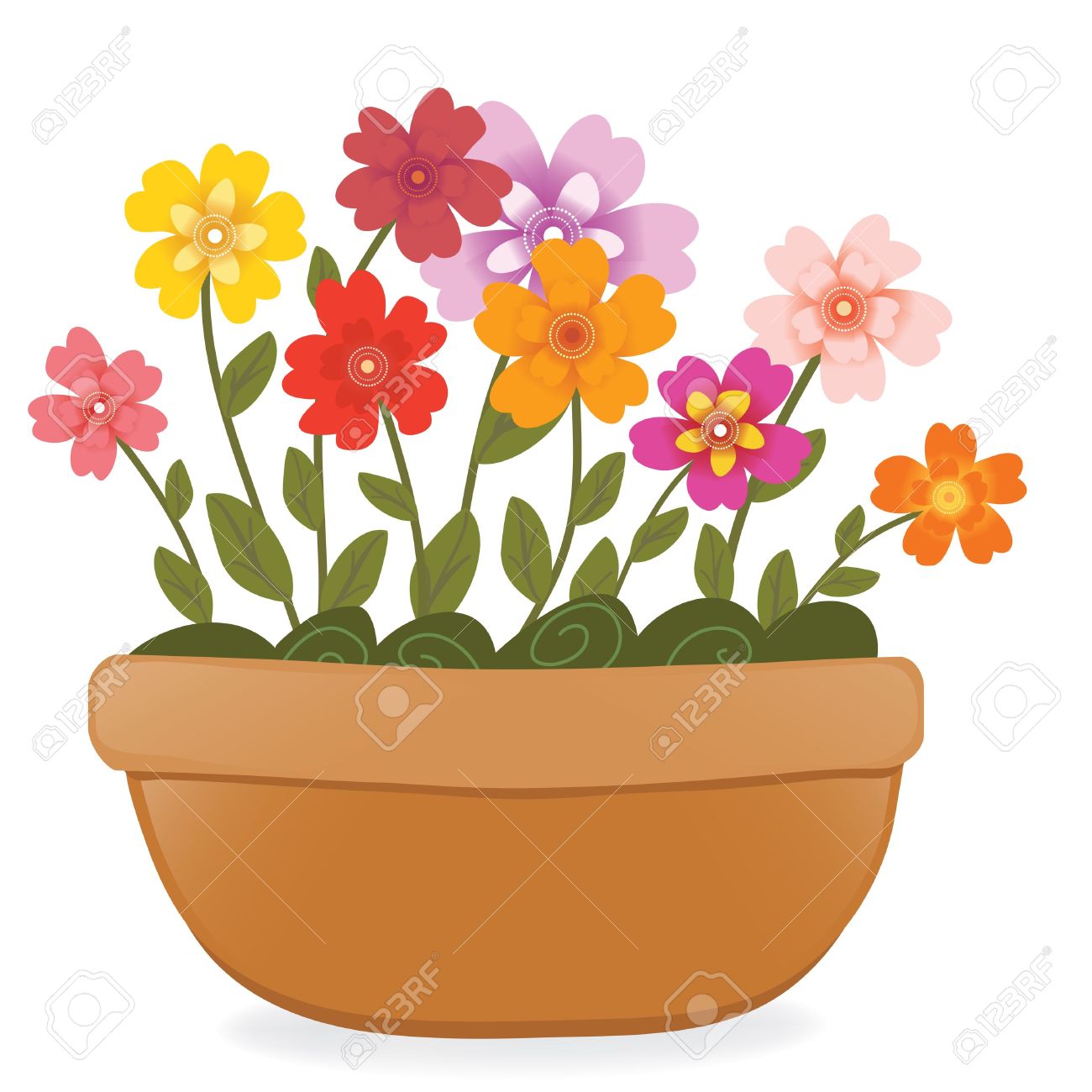 4,299 Potted Plant Cliparts, Stock Vector And Royalty Free Potted.