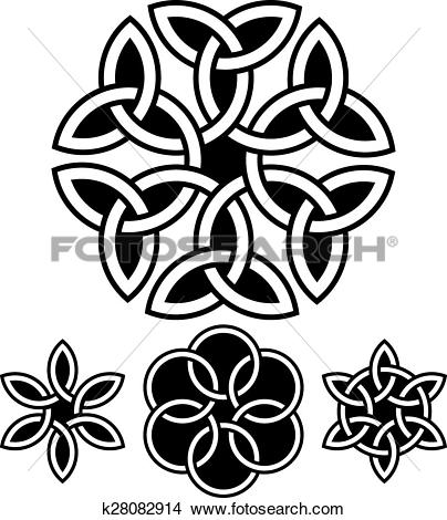 Clipart of A set of flower.