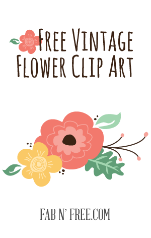 Free Vintage Flower Clip Art + a preview.