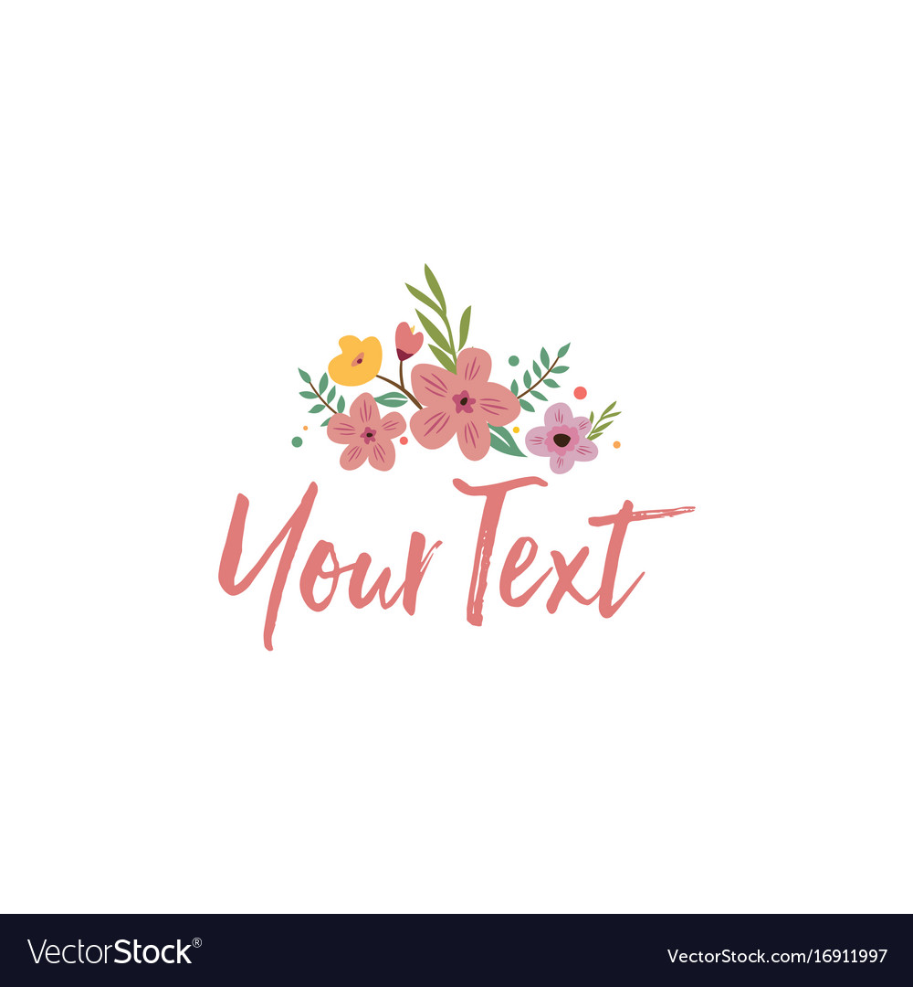 Floral logo template.
