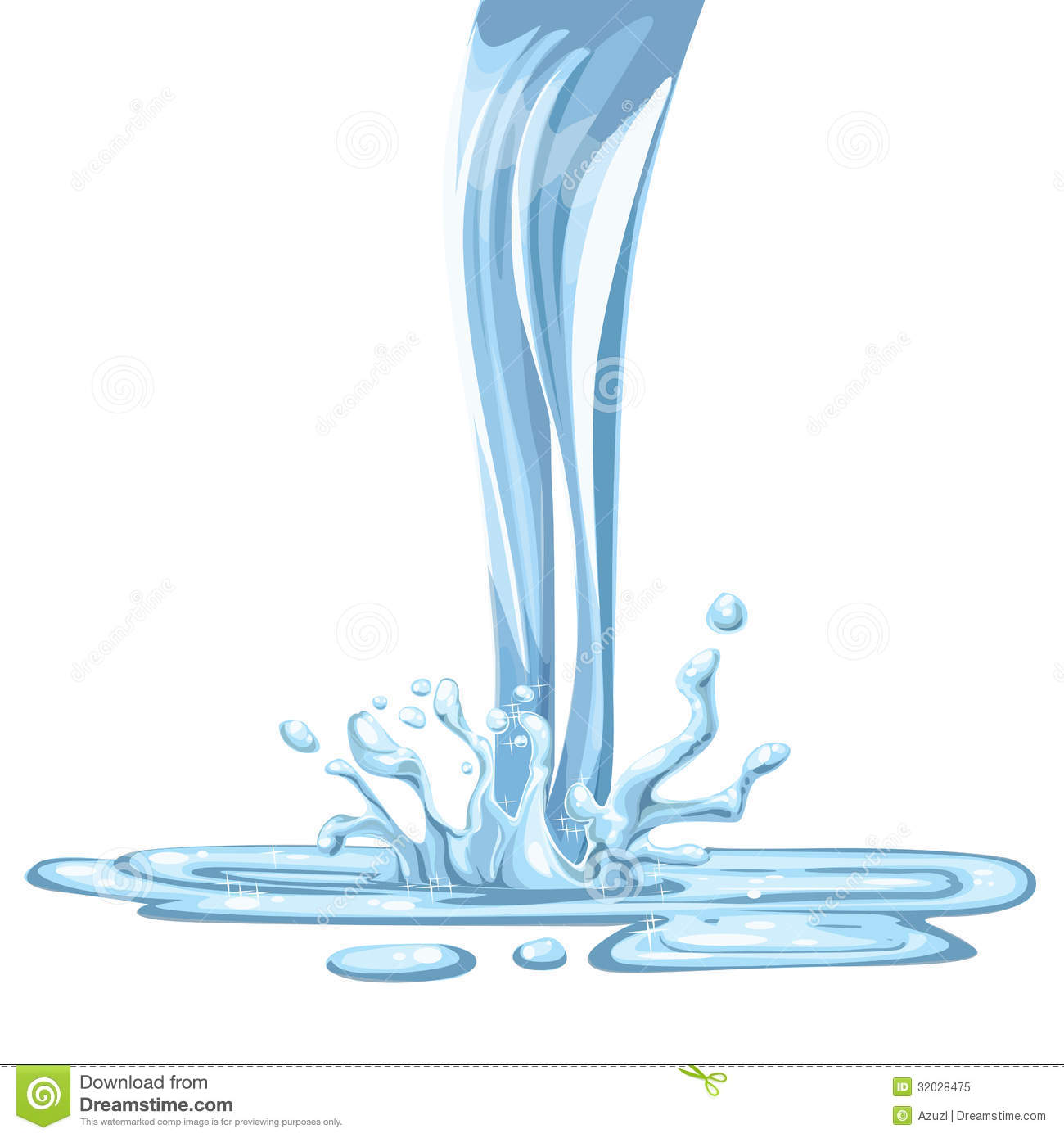 Flowing Water Clipart.