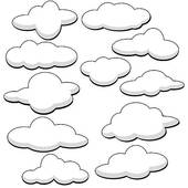 Fluffy Clouds Clip Art.