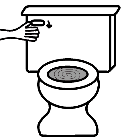 Flush Toilet Clipart.