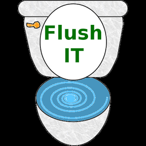 Flushing toilet clipart.