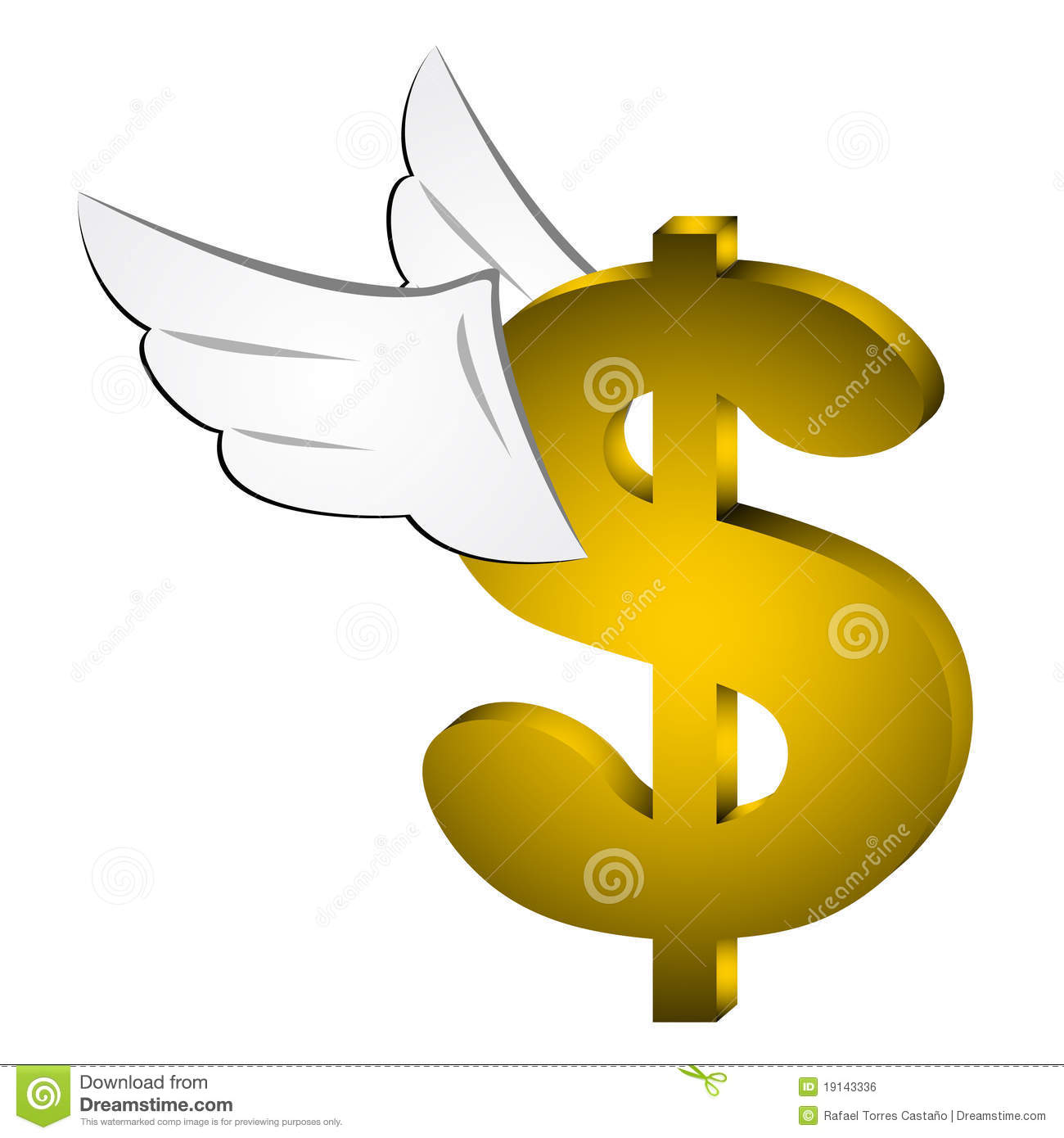 Clipart Of Money Flying Away.