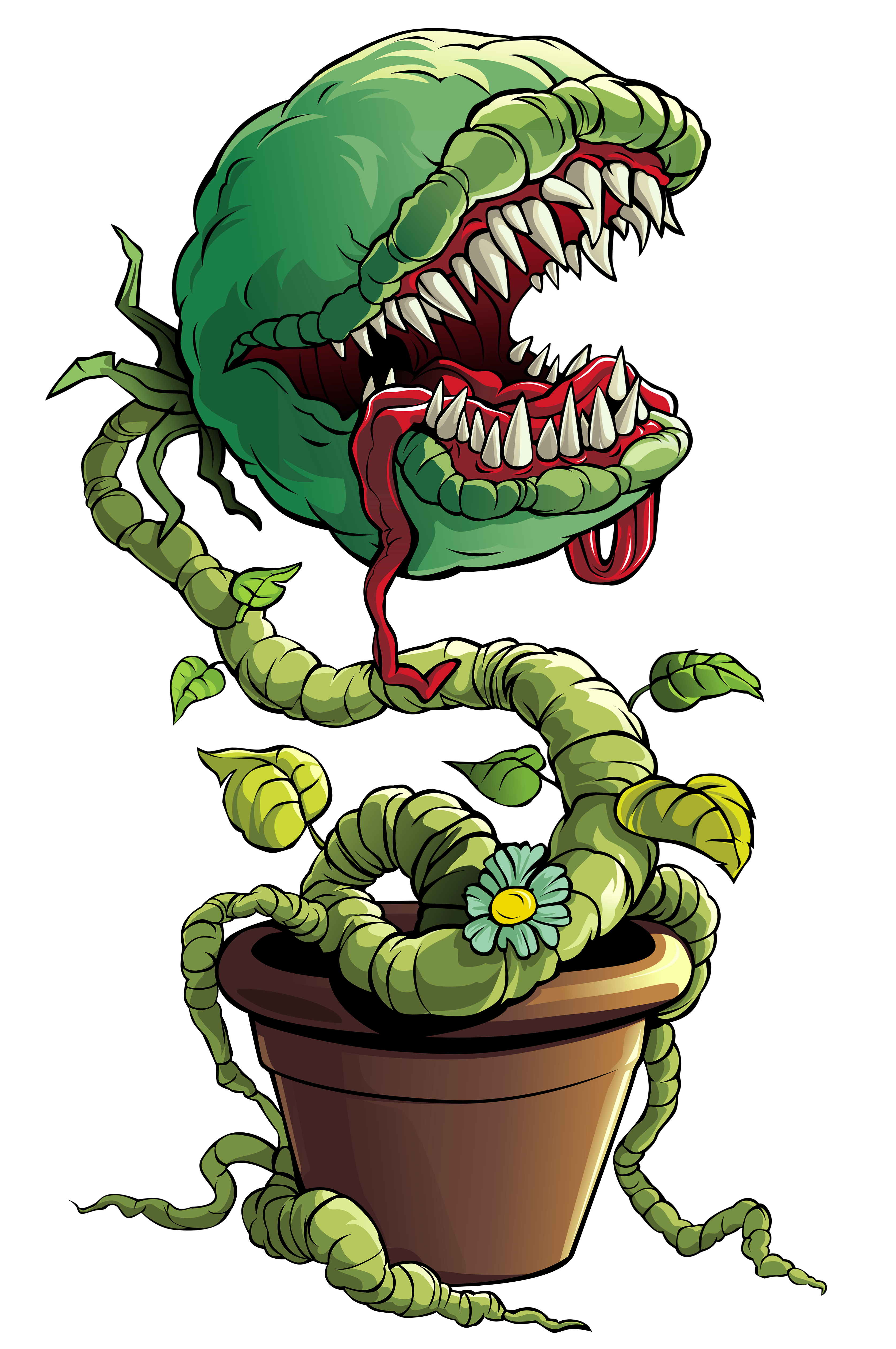 Venus Fly Trap Plant Monster PNG Clip Art Image.