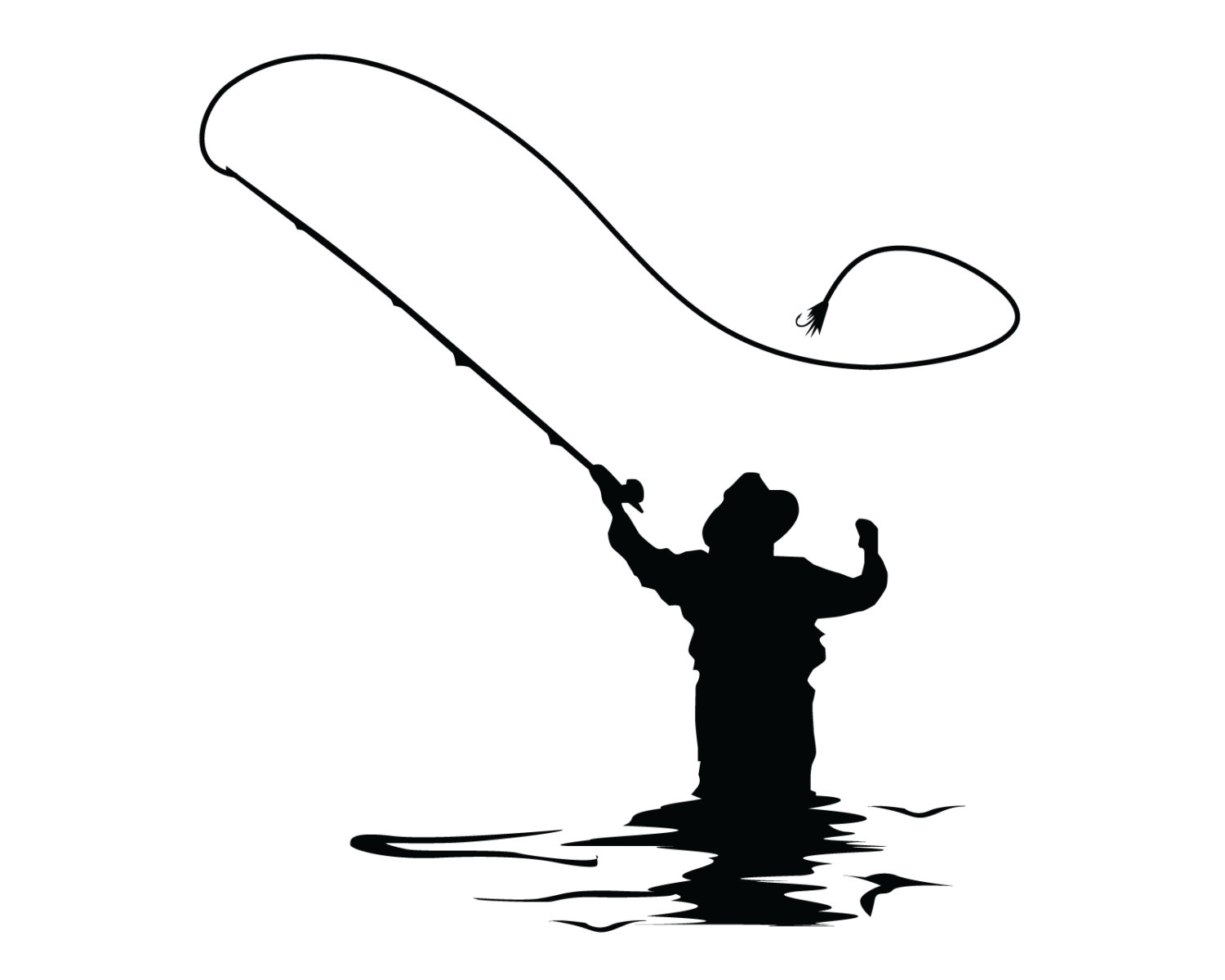 Fly fishing clipart - Clipground