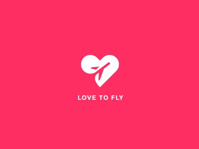 Love to fly logo concept.