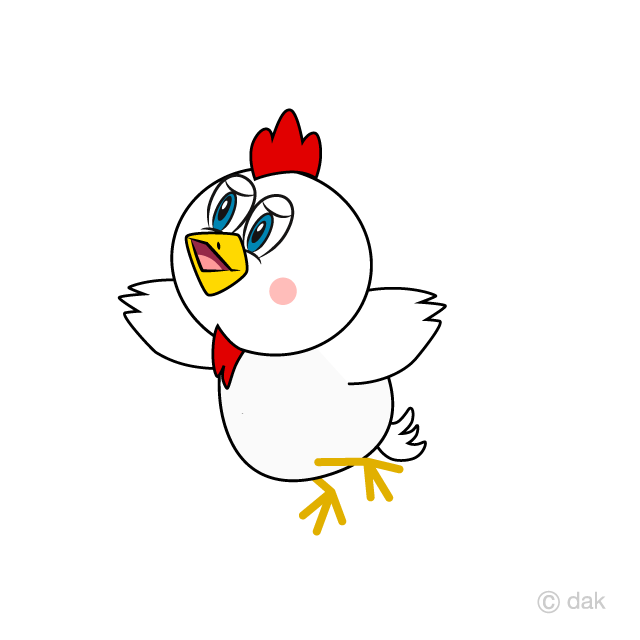 Flying Chicken Cartoon Free Picture｜Illustoon.