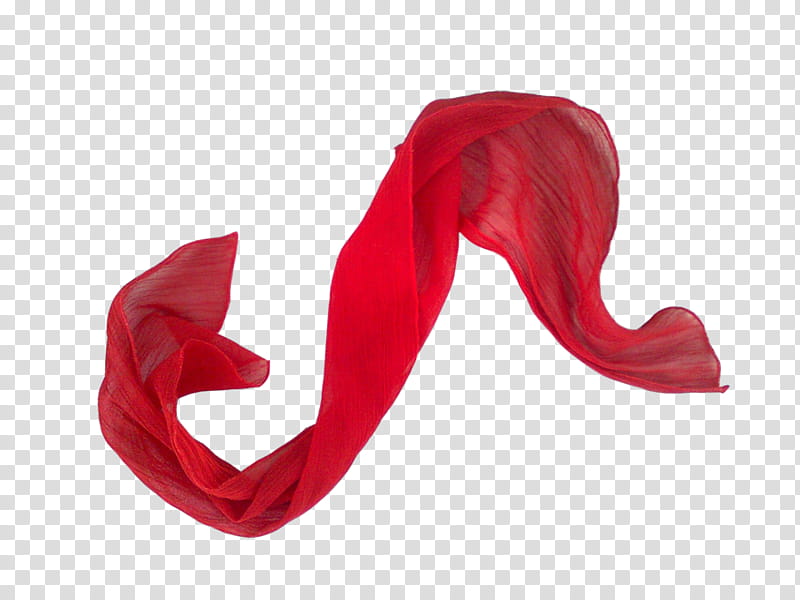 Fabric, red flying scarf transparent background PNG clipart.