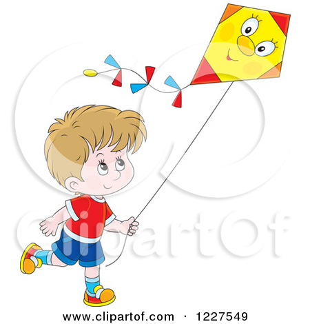 pictures of children flying kites.