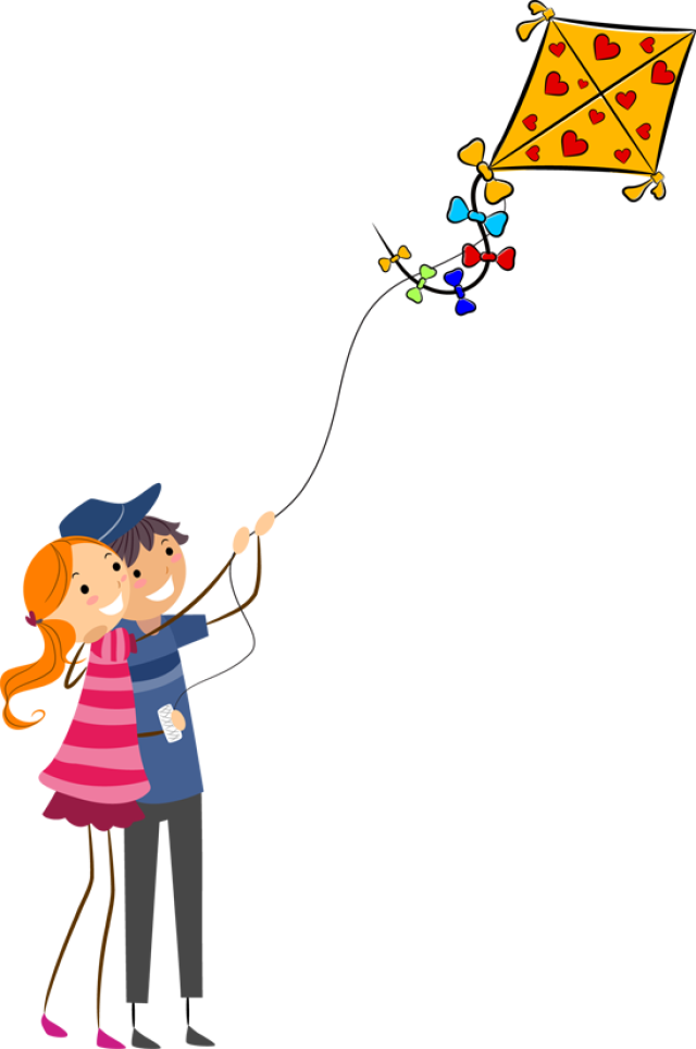 girly kite cartoon image