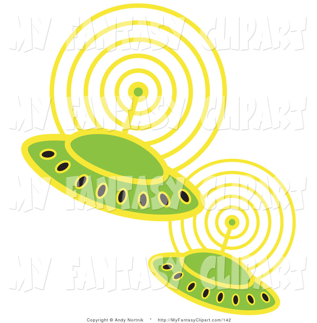 Royalty Free Stock Fantasy Designs of Unidentified Flying Objects.